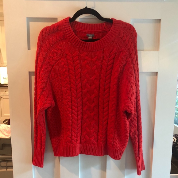 aerie red sweater